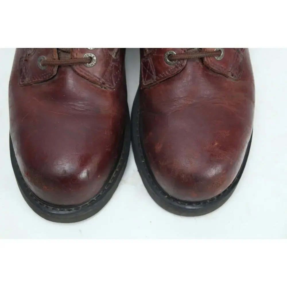 wolverine work boots steel toe leather lace up hiking mens sz 9.5 D